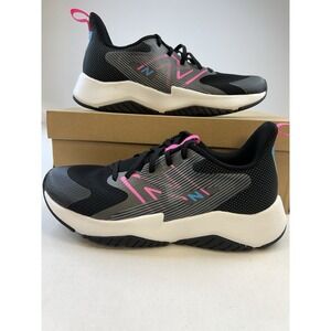 New Balance Rave Run v2 Sneaker Black Pink Accents Kids Sz 6.5 Womens Sz 8.5